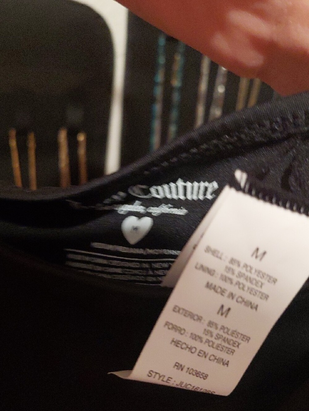 Juicy Couture Black Triangle Bikini Set With 'Juicy' Logo - Picture 4 of 4